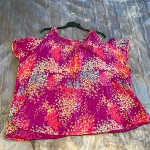 Lucky Brand cold shoulder top - rare 3x!
